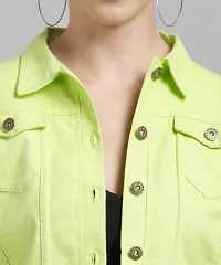 Trendy Casual Winters Solid Regular Fit Neon Jacket For Women-thumb3