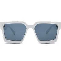 Stylish Square Oversized  White Badshah Sunglasses For Men and Women.-thumb1