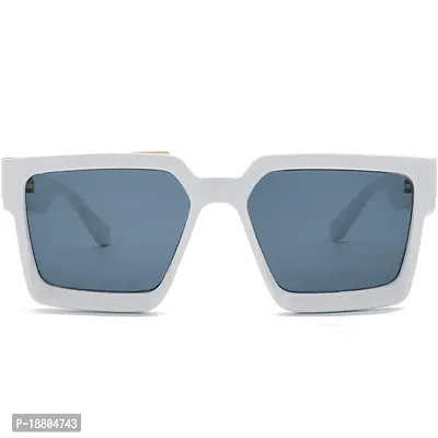 Stylish Square Oversized  White Badshah Sunglasses For Men and Women.-thumb2