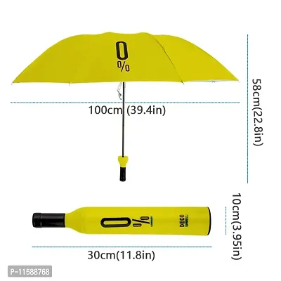 AADCART Newest Stylish Windproof Double Layer Small Lightweight Folding Portable Wine Umbrella with Bottle Cover for UV Protection  Rain | Outdoor Car Big Size Umbrella for Women  Men-thumb2