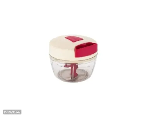 Trendy Manual Mini Small Plastic Vegetable Chopper with Extra Sharpe Blades 325 ml, Multicolour