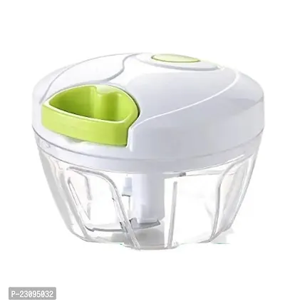 Trendy Manual Mini Small Plastic Vegetable Chopper with Extra Sharpe Blades 325 ml, Multicolour