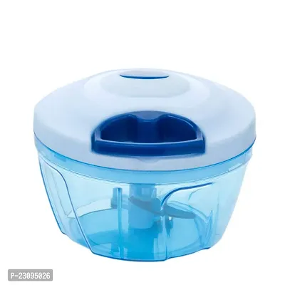 Trendy Manual Mini Small Plastic Vegetable Chopper with Extra Sharpe Blades 325 ml, Multicolour-thumb0