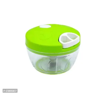 Trendy Manual Mini Small Plastic Vegetable Chopper with Extra Sharpe Blades 325 ml, Multicolour