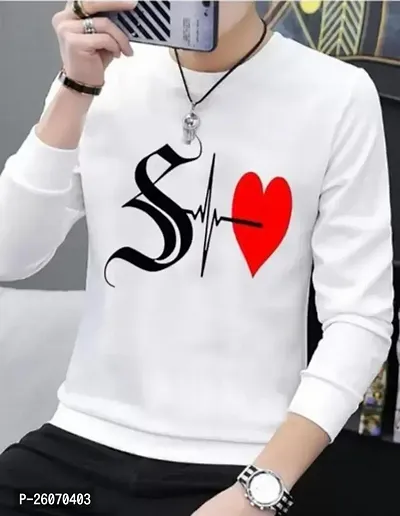 Reliable White Cotton Printed Round Neck Tees For Men-thumb0