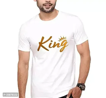 Reliable White Cotton Printed Round Neck Tees For Men