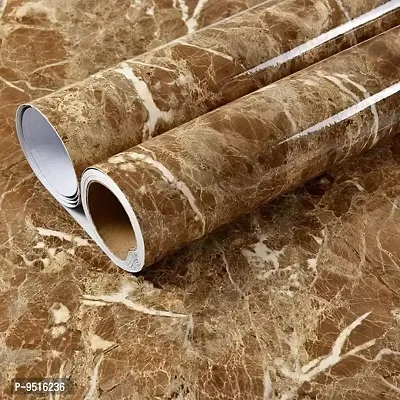 Brown Color MarbleWallpaper - Self Adhesive, Waterproof for Home and Wall Decoration Wallpaper-thumb0