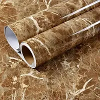 Brown Color MarbleWallpaper - Self Adhesive, Waterproof for Home and Wall Decoration Wallpaper-thumb1