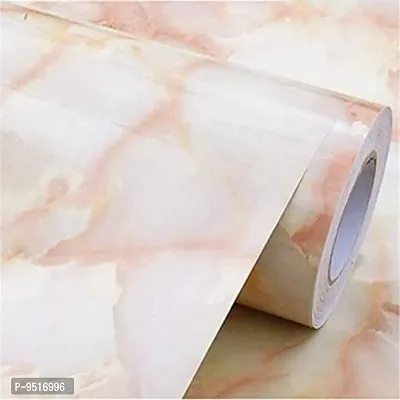 White Orange Color MarbleWallpaper - Self Adhesive, Waterproof for Home and Wall Decoration Wallpaper-thumb0