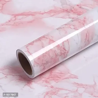 Pink Color MarbleWallpaper - Self Adhesive, Waterproof for Home and Wall Decoration Wallpaper-thumb0