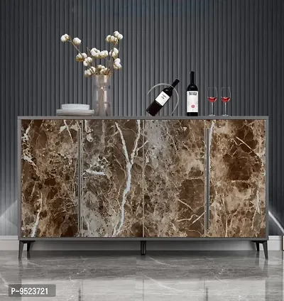 Brown Marble Contact Paper Vinyl Wrap Granite Wallpaper Peel and Stick Textured Marble Look Kitchen Waterproof Wall Sticker Adhesive-thumb2