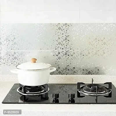 Kitchen Backsplash Wallpaper Peel and Stick Aluminum Foil Contact Paper Self Adhesive Oil-Proof Heat Resistant Wall Sticker for Countertop Drawer Liner Shelf Liner-thumb4