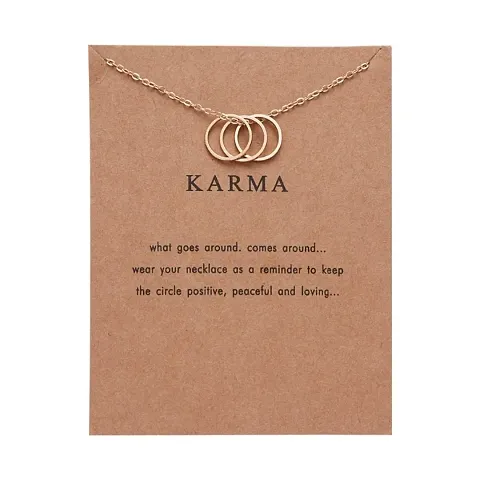 Charm Pendant Necklace with Wish Card For Women