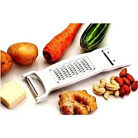 3 in 1 Peeler Grater Slicer Stainless Steel Sharp Blades Multipurpose Kitchen Tool - Green ( Pack of 1)-thumb2