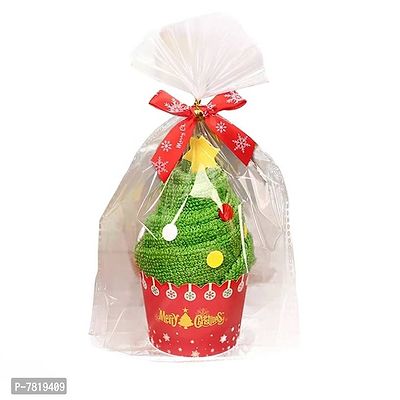 Christmas Cupcake Napkin - Green ( Pack Of 1)-thumb0