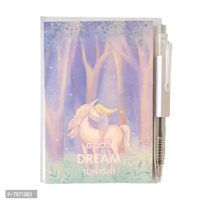 Unicorn Dream Memo Pad with Mini Pen - Blue ( Pack of 1)-thumb0