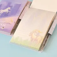 Unicorn Dream Memo Pad with Mini Pen - Blue ( Pack of 1)-thumb1