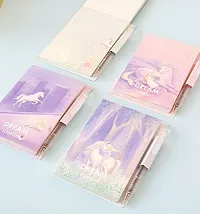 Unicorn Dream Memo Pad with Mini Pen - Blue ( Pack of 1)-thumb3