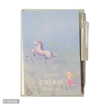 Unicorn Dream Memo Pad with Mini Pen - Green ( Pack of 1)-thumb0