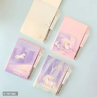 Unicorn Dream Memo Pad with Mini Pen - Green ( Pack of 1)-thumb5