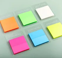 Transparent Sticky Notes Office Stationery Supplies - Square - Blue ( Pack of 1)-thumb1