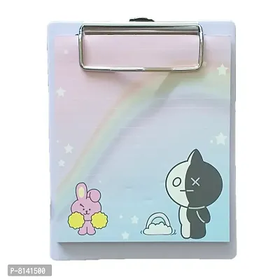 Mini Clipboard - Rainbow with Memo Sheets - Purple ( Pack of 1)-thumb0