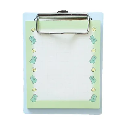 Mini Clipboard - Dinosaur with Memo Sheets - Blue ( Pack of 1)