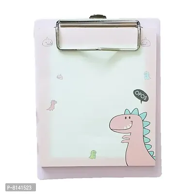 Mini Clipboard - Dinosaur with Memo Sheets - Pink ( Pack of 1)-thumb0