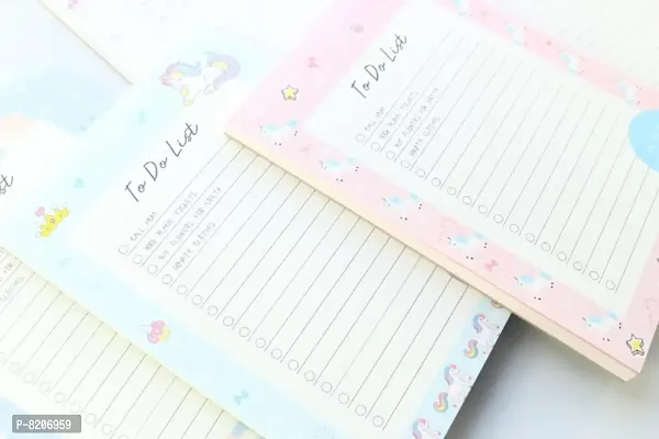 Unicorn A5 To Do List Memo Pad - Blue ( Pack of 1)-thumb4