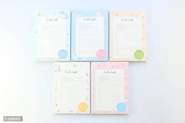 Unicorn A5 To Do List Memo Pad - Blue ( Pack of 1)-thumb5