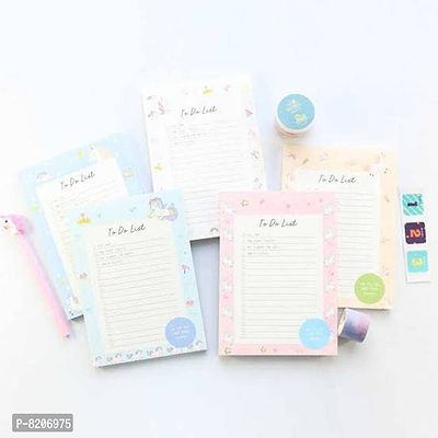 Unicorn A5 To Do List Memo Pad - White ( Pack of 1)-thumb3