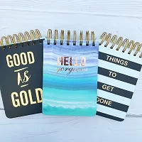 Spiral Bound Pocket Memo Pad with Gold RoseGold Foiling - Good As Gold ( Pack of 1)-thumb1