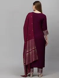 Classic Viscose Rayon Kurta, Bottom and Dupatta set-thumb1