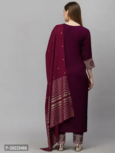 Classic Viscose Rayon Kurta, Bottom and Dupatta set-thumb2