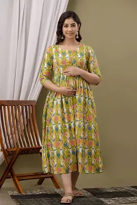 Beautiful Yellow Viscose Rayon Printed Kurta For Women-thumb3