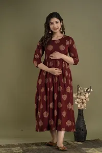 Hyten feeding maternity kurti for women with both side zip.-thumb3