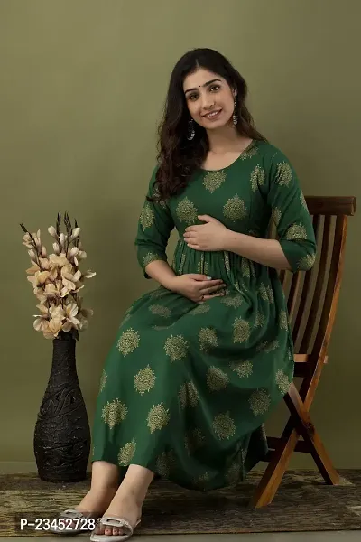 Hyten feeding maternity kurti for women with both side zip.