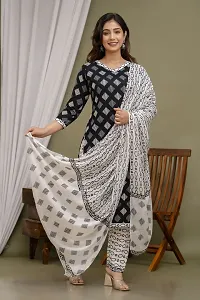 Classic Viscose Rayon Kurta, Bottom and Dupatta set-thumb3