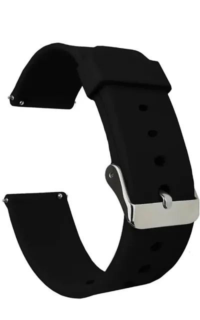 Noise 22mm Silicone Smart Watch Strap Compatible with ColorFit Ultra/Ultra 2, Vision, Caliber, Pro 3, Active/GPS, Buzz, Core, Nav/Nav+, Endure Smartwatch Straps for Men  Women (Jet Black