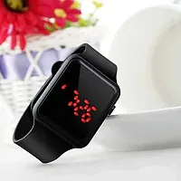 Digital Dial LED Display Smart Design Kids Watch Boys  Girls (Black)-thumb1