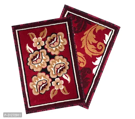 Designer Antislip Polyester Printed Door Mats For Kitchen Bathroom And Door Pack Of 2