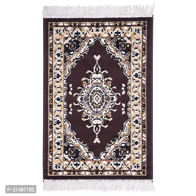 Persian Carpet Brown Polypropylene Polyester Jute 2 X 3 Feet-thumb0