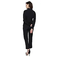 Trend Arrest Polyester Pleated Casual Dress (JS502801L_Black_L)-thumb2