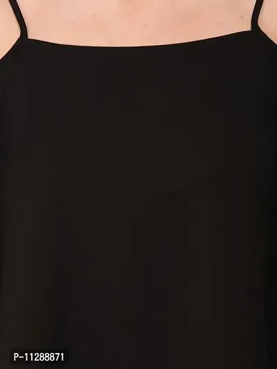 Trend Arrest Women's Plain Regular fit Shirt (T210203S_Black S)-thumb3