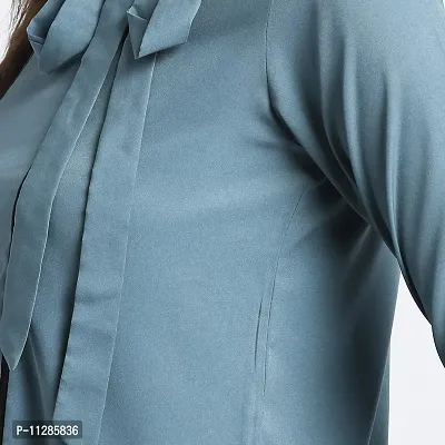 Trend Arrest Women's Plain Regular fit Shirt (T220401XL_Blue XL)-thumb3