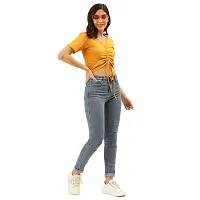 Trend Arrest Women's CottonMustard Drawstring TopMustard(L)-thumb2