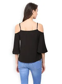 Trend Arrest Women's Plain Regular fit Shirt (T210203S_Black S)-thumb1