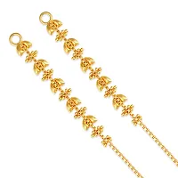 VIVASTRI Golden Alloy  Ear Cuff Earrings For Women-thumb1