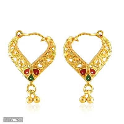 Vivastri Golden  Alloy  Chandbalis Earrings For Women-thumb3