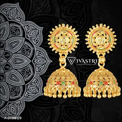 Stylish Golden Alloy Earrings For Women